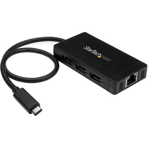StarTech.com USB-C to Ethernet Adapter? Gigabit? 3 Port USB C to USB Hub and Power Adapter? Thunderbolt 3 Compatible