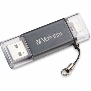 64GB Store 'n' Go Dual USB 3.0 Flash Drive for Apple Lightning Devices - Graphite