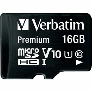 16GB Premium microSDHC Memory Card with Adapter, UHS-I V10 U1 Class 10