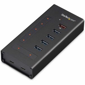 StarTech.com 7 Port USB C Hub - 2x USB-C & 5x USB-A - Mountable Metal USB 3.0 Type-C Hub - 5Gbps USB 3.2 Gen 1 - Self Powered - BC 1.2