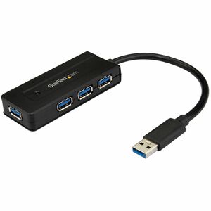 StarTech.com 4 Port USB 3.0 Hub SuperSpeed 5Gbps w/ Fast Charge - Portable USB 3.2 Gen 1 (5Gbps) Type-A Laptop/Desktop Hub - USB Bus/Self Powered