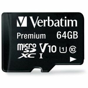 64GB Premium microSDXC Memory Card with Adapter, UHS-I V10 U1 Class 10