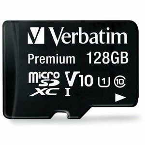 128GB Premium microSDXC Memory Card with Adapter, UHS-I Class 10
