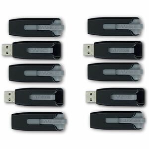 32GB Store 'n' Go&reg; V3 USB 3.2 Gen 1 Flash Drive - 10pk Business Bulk - Gray