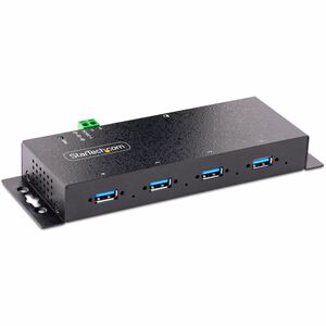 StarTech.com 4-Port Industrial USB 3.0 5Gbps Hub, Rugged USB Hub with ESD Protection, DIN/Wall/Desk Mountable, USB-A Expansion Hub, TAA