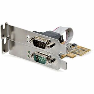 StarTech.com 2-Port PCI Express Serial Card, Dual Port PCIe to RS232 (DB9) Serial Card, 16C1050 UART, COM Retention, Windows & Linux